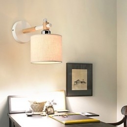 Aplique de parede de tecido moderno e contemporâneo com luz ambiente