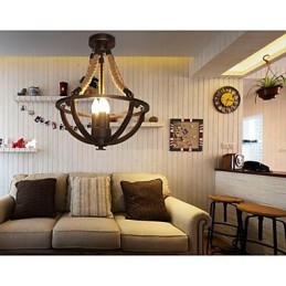 American Ceiling Retro Corda Simples Luminária