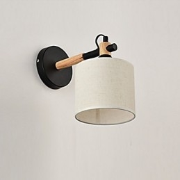 Aplique de parede de tecido moderno e contemporâneo com luz ambiente