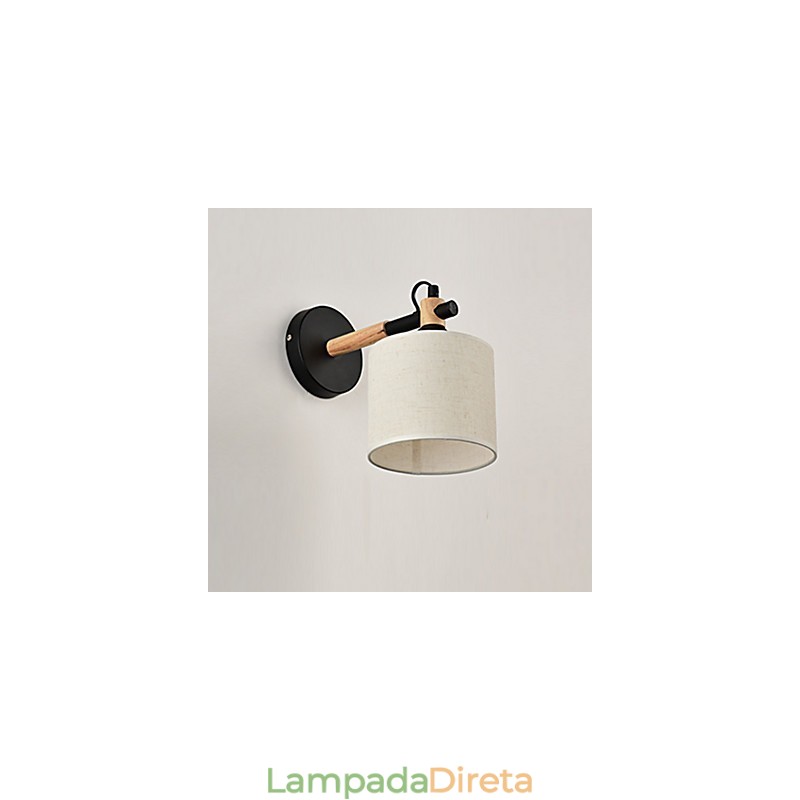 Aplique de parede de tecido moderno e contemporâneo com luz ambiente