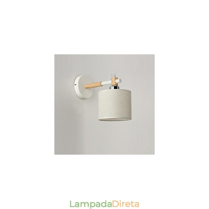 Aplique de parede de tecido moderno e contemporâneo com luz ambiente