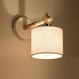 Aplique de parede de tecido moderno e contemporâneo com luz ambiente