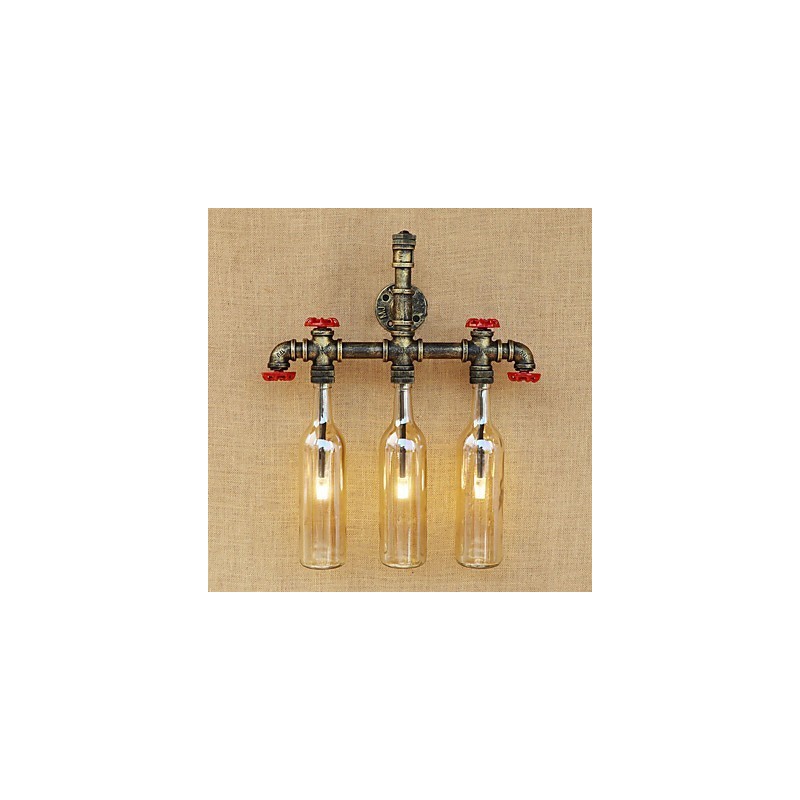 Vintage Country Antique Bronze Feature Arandelas de parede com luz ambiente Luminária de parede