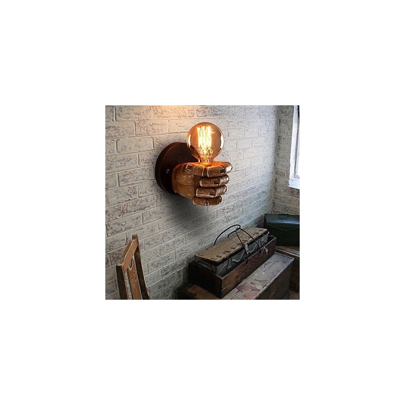 Luminária de parede industrial loft Cafe Luminária de parede de resina Lodge Antique Vintage Retro Pintura Recurso para estilo mini Arandelas de parede de luz ambiente Luminária de parede