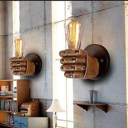 Luminária de parede industrial loft Cafe Luminária de parede de resina Lodge Antique Vintage Retro Pintura Recurso para estilo mini Arandelas de parede de luz ambiente Luminária de parede