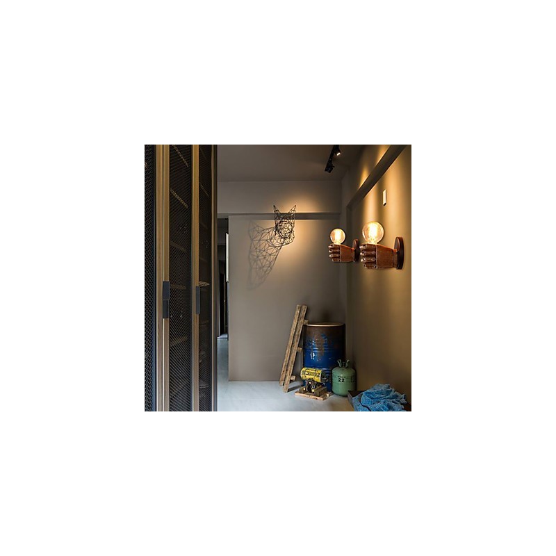 Luminária de parede industrial loft Cafe Luminária de parede de resina Lodge Antique Vintage Retro Pintura Recurso para estilo mini Arandelas de parede de luz ambiente Luminária de parede