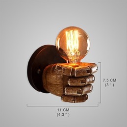 Luminária de parede industrial loft Cafe Luminária de parede de resina Lodge Antique Vintage Retro Pintura Recurso para estilo mini Arandelas de parede de luz ambiente Luminária de parede
