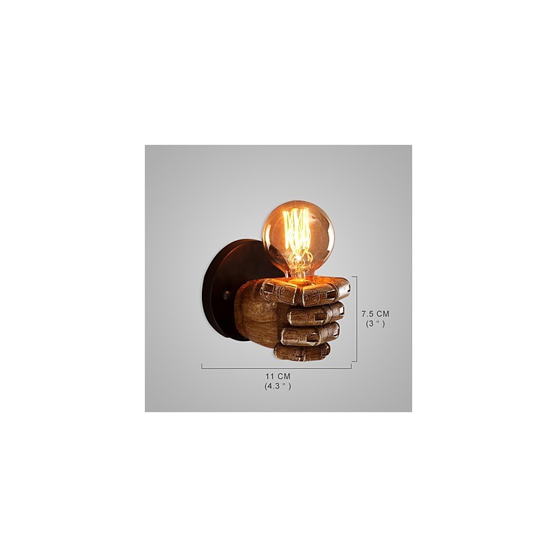 Luminária de parede industrial loft Cafe Luminária de parede de resina Lodge Antique Vintage Retro Pintura Recurso para estilo mini Arandelas de parede de luz ambiente Luminária de parede