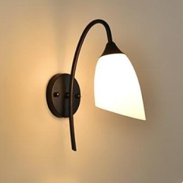 Luminária de parede simples americana preta para quarto, luminária de cabeceira para pesca