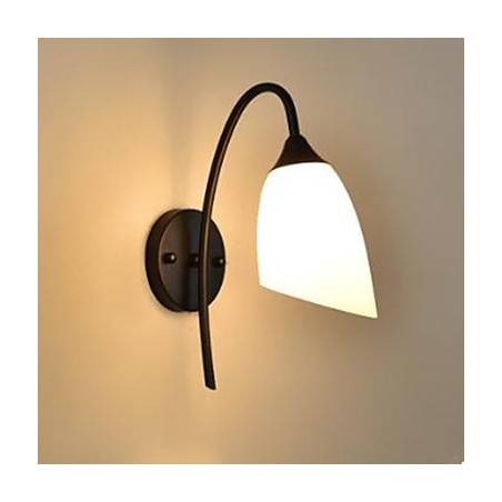 Luminária de parede simples americana preta para quarto, luminária de cabeceira para pesca Luminária de parede simples americana preta para quarto, luminária de cabeceira para pesca