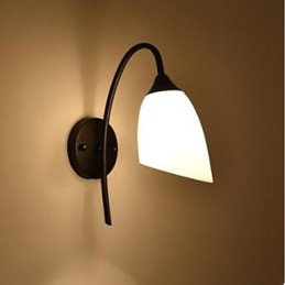 Luminária de parede simples americana preta para quarto, luminária de cabeceira para pesca