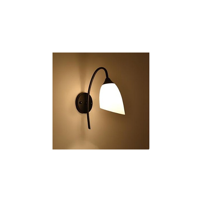 Luminária de parede simples americana preta para quarto, luminária de cabeceira para pesca