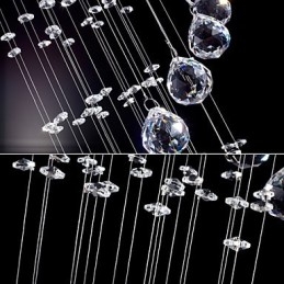 Lustre de cristal pendente, iluminação, 5 luzes, prata, canpoy, transparente, k9, cristal, hélice, teto, lâmpadas