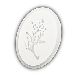 Plum Carved Acrylic Scrub Wall Light Lâmpada de cabeceira redonda Luzes de corredor Branco quente AC220V