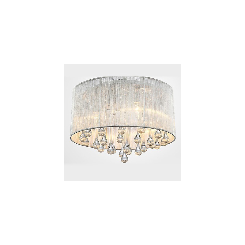 Luminária de Teto Moderna Cristal 4 Luzes