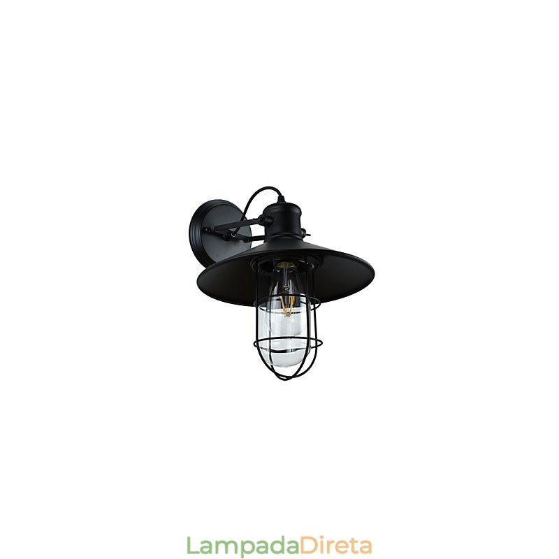 Luminária de parede Arandelas de parede Luminária de parede Lâmpada sabre de luz preta muda na parede