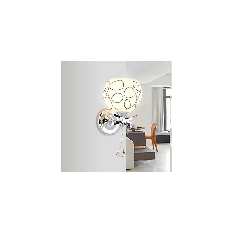 Lâmpada de cabeceira de quarto de hotel Lâmpada de parede de vidro minimalista moderna