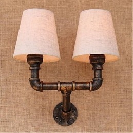Luminária de parede rústica em latão para iluminação ambiente