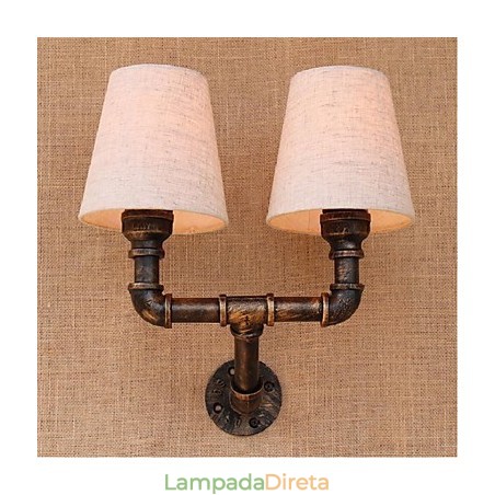 Luminária de parede rústica em latão para iluminação ambiente Luminária de parede rústica em latão para iluminação ambiente