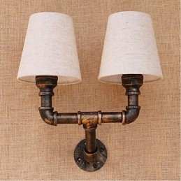 Luminária de parede rústica em latão para iluminação ambiente