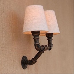 Luminária de parede rústica em latão para iluminação ambiente