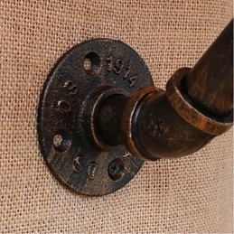 Luminária de parede rústica em latão para iluminação ambiente
