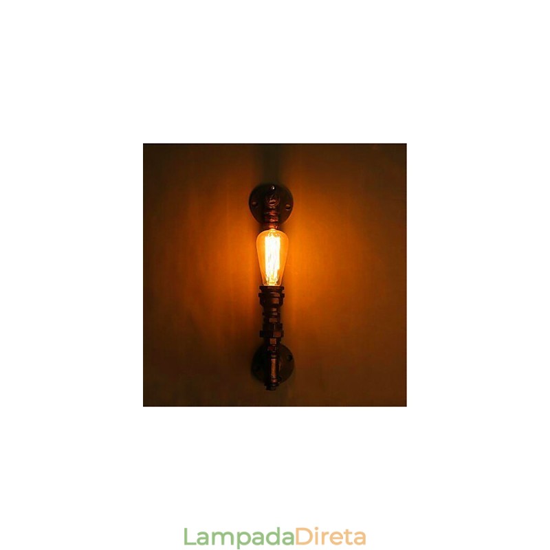 American Retro Loft Industrial Corredor de Água Escadas Personalidade Criativa Restaurante Bar Luminária de Parede de Ferro de Cabeça Única