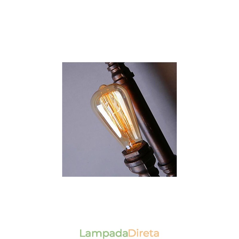 American Retro Loft Industrial Corredor de Água Escadas Personalidade Criativa Restaurante Bar Luminária de Parede de Ferro de Cabeça Única