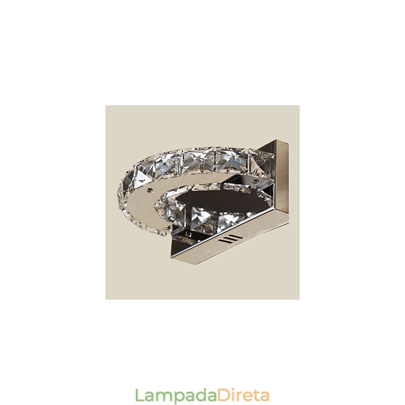 Pintura moderna contemporânea integrada para arandelas de parede de luz ambiente de cristal