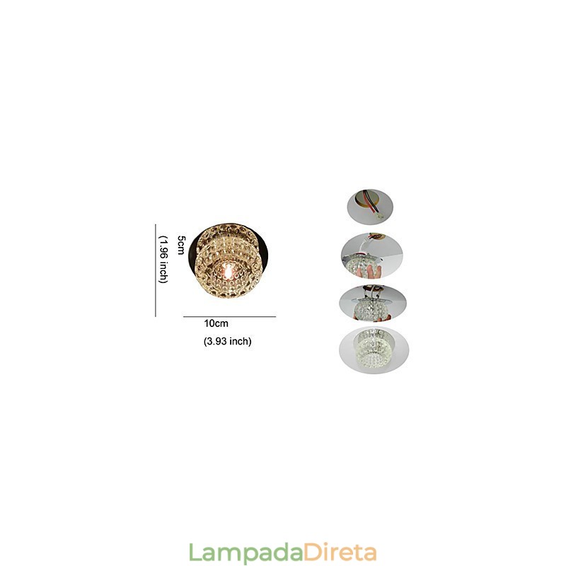 Mini estilo moderno e contemporâneo de cristal embutido
