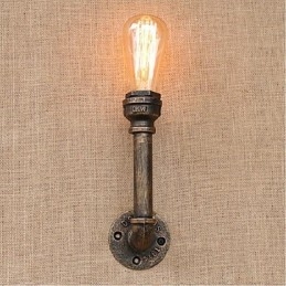 Nostalgia Simple Water Pipe Decorativo Pequeno Luminária de Parede Luz de Parede