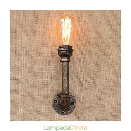 Nostalgia Simple Water Pipe Decorativo Pequeno Luminária de Parede Luz de Parede Nostalgia Simple Water Pipe Decorativo Pequeno Luminária de Parede Luz de Parede