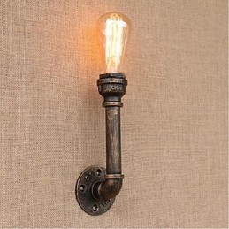 Nostalgia Simple Water Pipe Decorativo Pequeno Luminária de Parede Luz de Parede