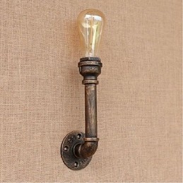 Nostalgia Simple Water Pipe Decorativo Pequeno Luminária de Parede Luz de Parede