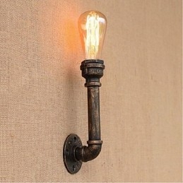 Nostalgia Simple Water Pipe Decorativo Pequeno Luminária de Parede Luz de Parede