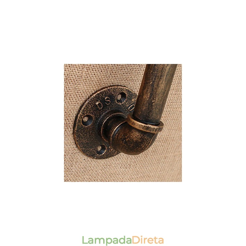 Nostalgia Simple Water Pipe Decorativo Pequeno Luminária de Parede Luz de Parede