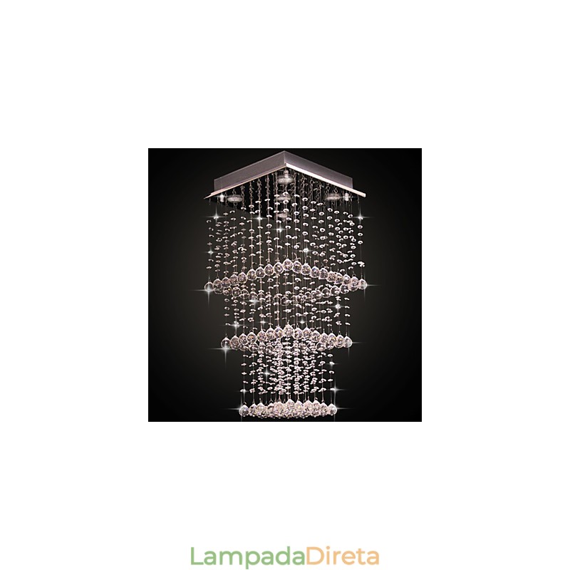 Moderno Contemporâneo Cristal Metal Galvanizado Montagem Embutida