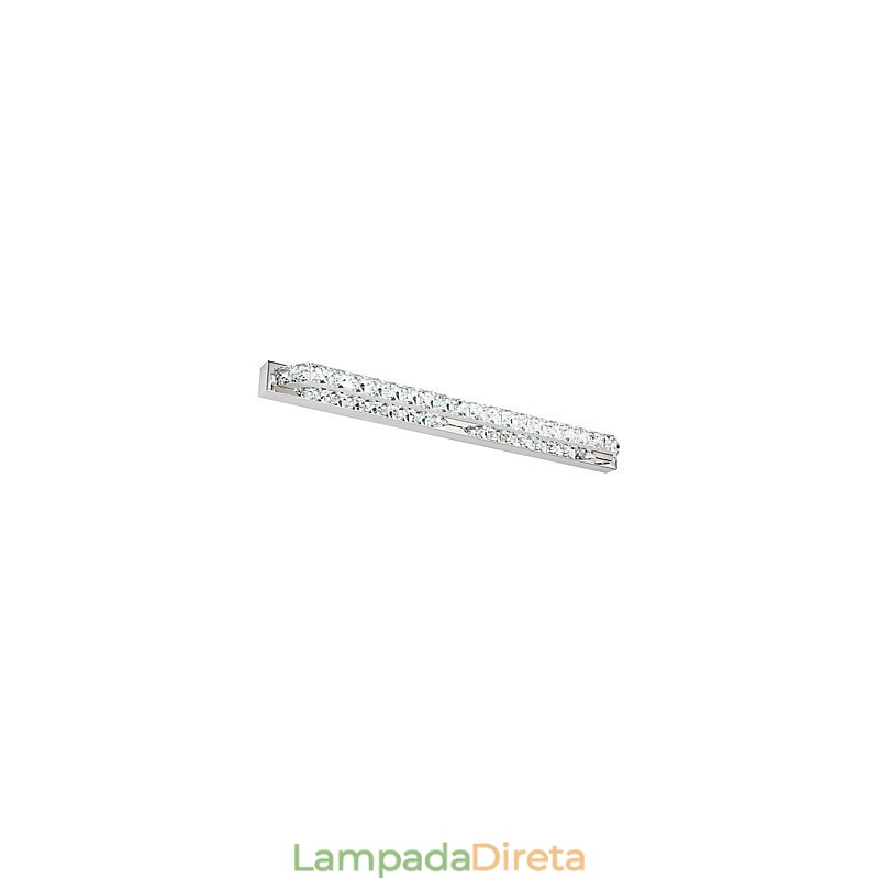 Lâmpada de espelho longa de alta qualidade, luzes de banheiro, metal e cristal, luz de parede