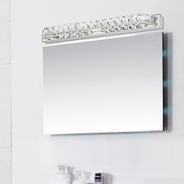 Lâmpada de espelho longa de alta qualidade, luzes de banheiro, metal e cristal, luz de parede