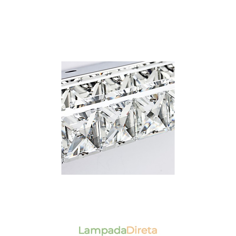 Lâmpada de espelho longa de alta qualidade, luzes de banheiro, metal e cristal, luz de parede
