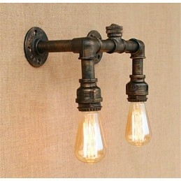 Pintura rústica de chalé country para arandelas de parede com luz ambiente