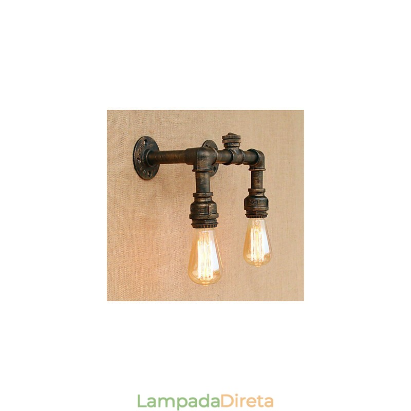 Pintura rústica de chalé country para arandelas de parede com luz ambiente
