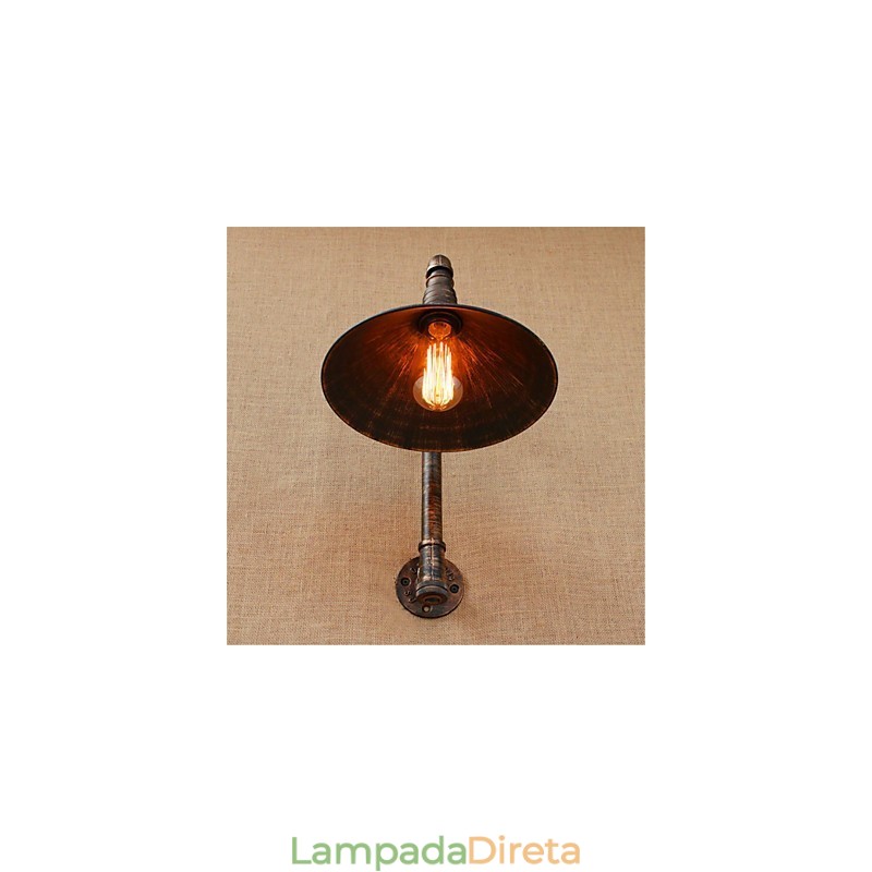 Luminária de parede rústica estilo country antique brass para iluminação ambiente
