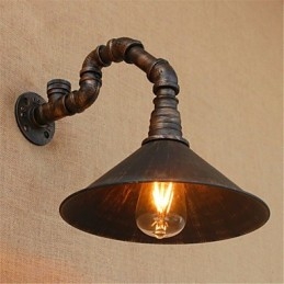 Acabamento em óxido preto rústico Country Lodge para arandelas de parede com luz ambiente