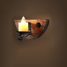 Pintura rústica de chalé para arandelas de parede com luz ambiente estilo mini