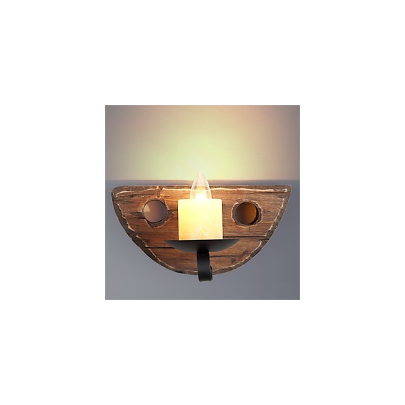 Pintura rústica de chalé para arandelas de parede com luz ambiente estilo mini