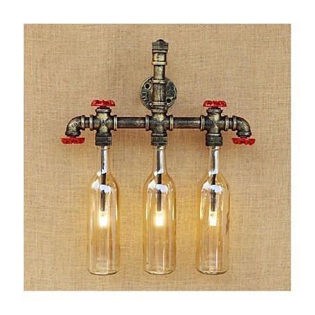Interruptor de vento industrial retrô Garrafa de água Lâmpada de parede Luz de parede Âmbar Interruptor de vento industrial retrô Garrafa de água Lâmpada de parede Luz de parede Âmbar