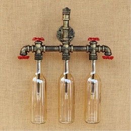 Interruptor de vento industrial retrô Garrafa de água Lâmpada de parede Luz de parede Âmbar