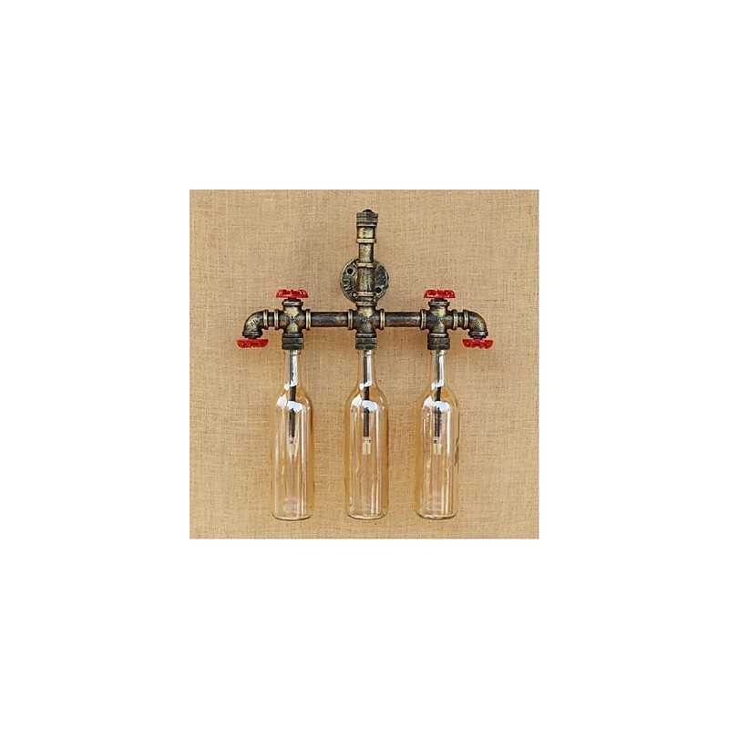 Interruptor de vento industrial retrô Garrafa de água Lâmpada de parede Luz de parede Âmbar