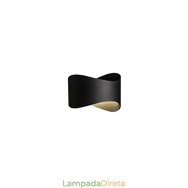 Acabamento em óxido preto contemporâneo moderno para arandelas de parede estilo mini com luz ambiente